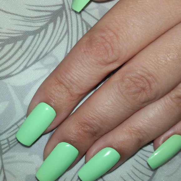 Neon Mint Green press on nails fake nails pPN69 - Picture 3 of 5